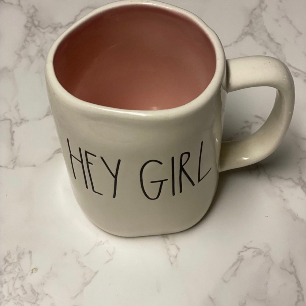 Rae Dunn Hey Girl Mug w/ Pink Interior